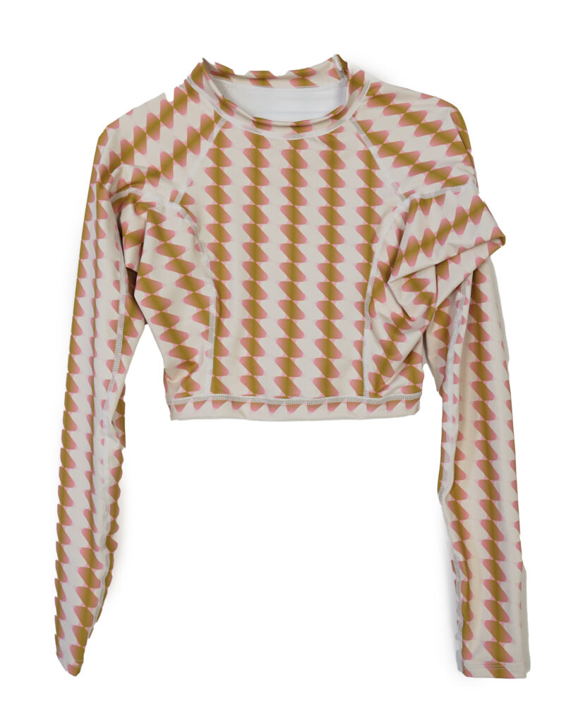 Long Sleeve Crop Top Rash Guard For Women UPF 50+