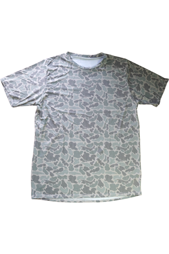 Mens Camo Short Sleeve Light Weight Tee  | UPF+