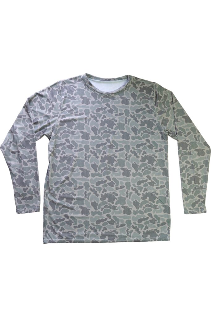 Mens Camo Long Sleeve Light Weight Tee  | UPF+