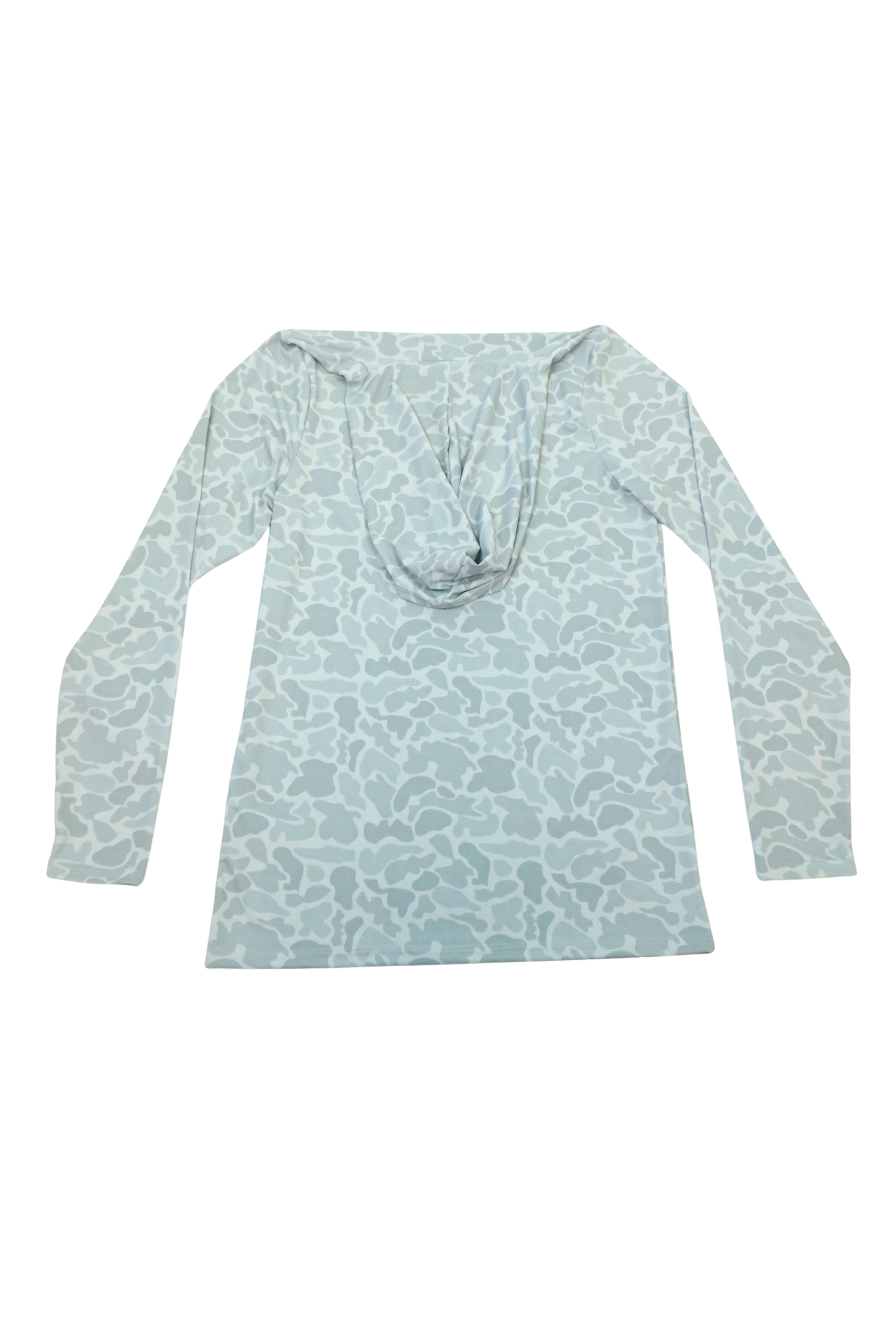 Unisex Smoke Camo Long Sleeve Light Weight Hoodie | UPF+